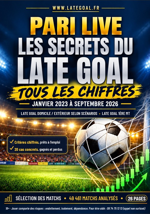 Couverture de l'ebook Les secrets du late goal : stratégies de trading football live